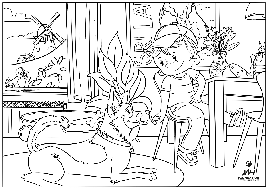 Coloring page 1 MH-Foundation